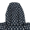 ルイ・ヴィトン LOUIS VUITTON モノグラムジャガードニットフーディパーカー FTKC49 ネイビー シルク レディース パーカー