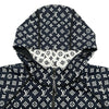 ルイ・ヴィトン LOUIS VUITTON モノグラムジャガードニットフーディパーカー FTKC49 ネイビー シルク レディース パーカー