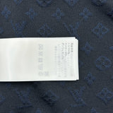 ルイ・ヴィトン LOUIS VUITTON モノグラムジャガードニットフーディパーカー FTKC49 ネイビー シルク レディース パーカー