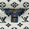 ルイ・ヴィトン LOUIS VUITTON モノグラムジャガードニットフーディパーカー FTKC49 ネイビー シルク レディース パーカー