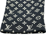 ルイ・ヴィトン LOUIS VUITTON モノグラムジャガードニットフーディパーカー FTKC49 ネイビー シルク レディース パーカー