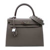 エルメス HERMES ケリー28 外縫い K刻 エトゥープ/シルバー金具 エプソン レディース ショルダーバッグ