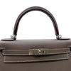 エルメス HERMES ケリー28 外縫い K刻 エトゥープ/シルバー金具 エプソン レディース ショルダーバッグ