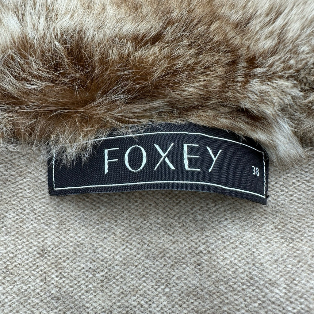 フォクシー FOXEY ファーカラーカシミヤニットカーディガン 26652