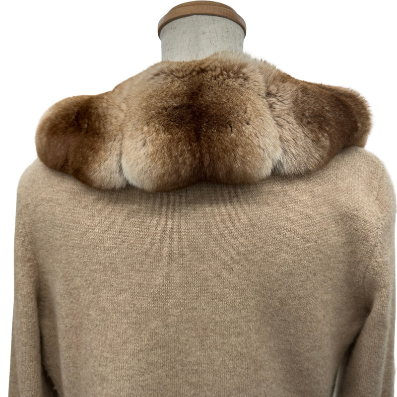 フォクシー FOXEY ファーカラーカシミヤニットカーディガン 26652
