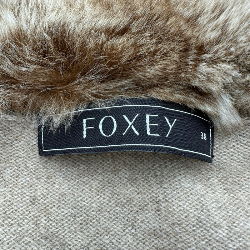 フォクシー FOXEY ファーカラーカシミヤニットカーディガン 26652
