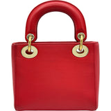 クリスチャン・ディオール Christian Dior レディディオールミニ レッド/ゴールド金具 レザー レディース ショルダーバッグ