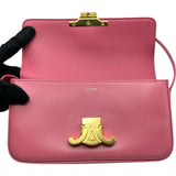 セリーヌ CELINE ショルダーバッグ クロード 191143 ピンク/ゴールド金具 カーフ レディース ショルダーバッグ