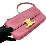 セリーヌ CELINE ショルダーバッグ クロード 191143 ピンク/ゴールド金具 カーフ レディース ショルダーバッグ
