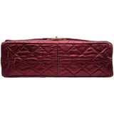シャネル CHANEL 2.55チェーンショルダー 12番台 メタリックレッド/ゴールド金具 レザー レディース ショルダーバッグ