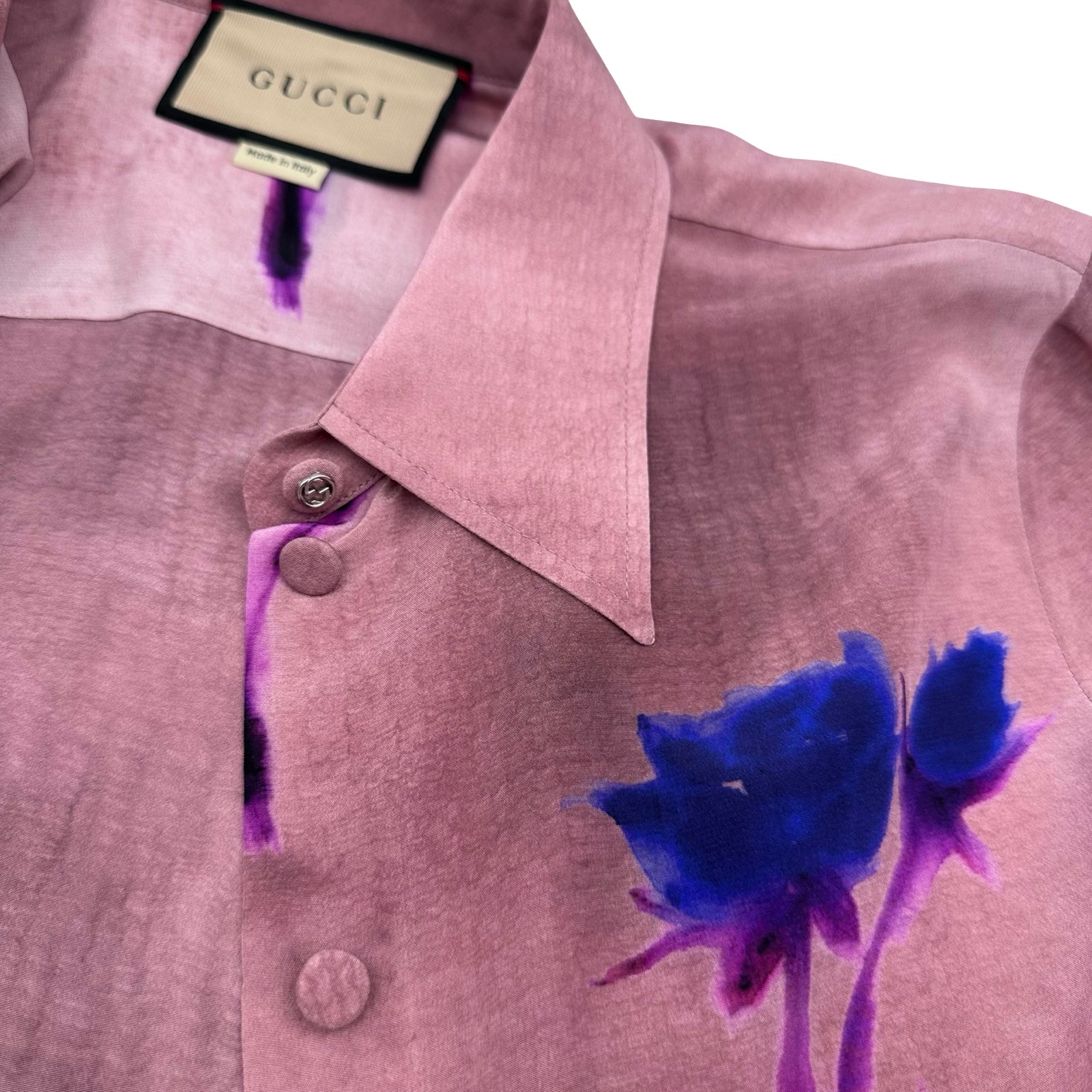 グッチ GUCCI フローラル総柄シルクブラウス 779352 ピンク シルク