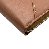 ロエベ LOEWE パズルジップアラウンドウォレット ブラウン レザー レディース 長財布