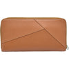 ロエベ LOEWE パズルジップアラウンドウォレット ブラウン レザー レディース 長財布