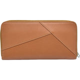 ロエベ LOEWE パズルジップアラウンドウォレット ブラウン レザー レディース 長財布