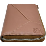 ロエベ LOEWE パズルジップアラウンドウォレット ブラウン レザー レディース 長財布