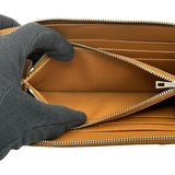 ロエベ LOEWE パズルジップアラウンドウォレット ブラウン レザー レディース 長財布