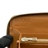 ロエベ LOEWE パズルジップアラウンドウォレット ブラウン レザー レディース 長財布