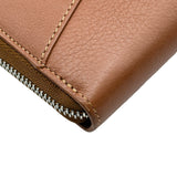 ロエベ LOEWE パズルジップアラウンドウォレット ブラウン レザー レディース 長財布
