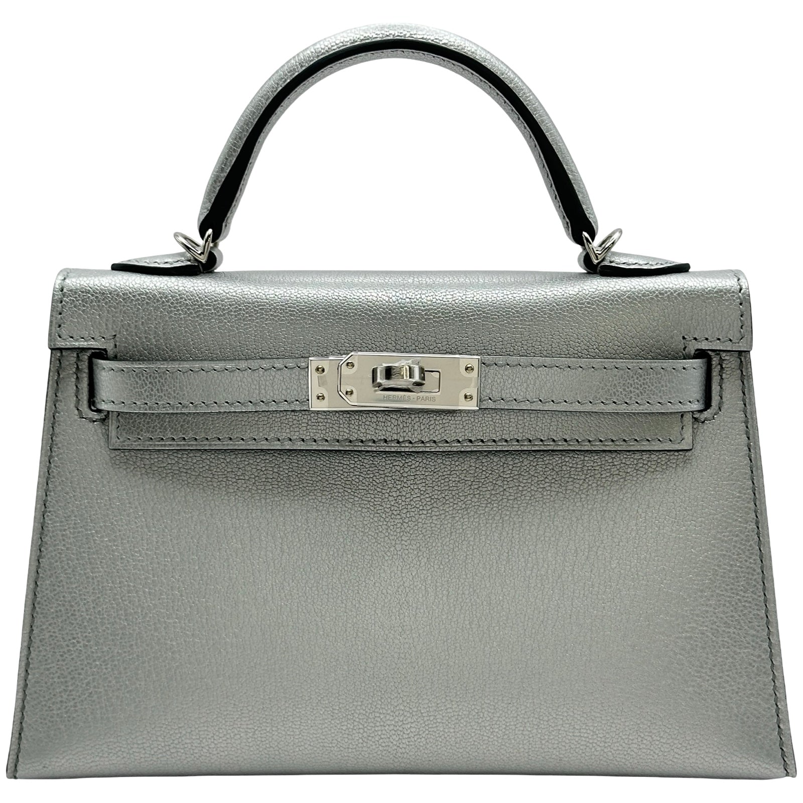 エルメス HERMES ミニケリー2 K刻 アルジャン/シルバー金具 シェーブル
