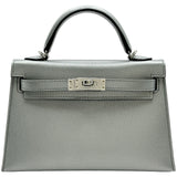 エルメス HERMES ミニケリー2 K刻 アルジャン/シルバー金具 シェーブルシャムキラ レディース ショルダーバッグ