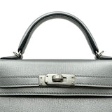エルメス HERMES ミニケリー2 K刻 アルジャン/シルバー金具 シェーブルシャムキラ レディース ショルダーバッグ