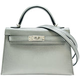 エルメス HERMES ミニケリー2 K刻 アルジャン/シルバー金具 シェーブルシャムキラ レディース ショルダーバッグ