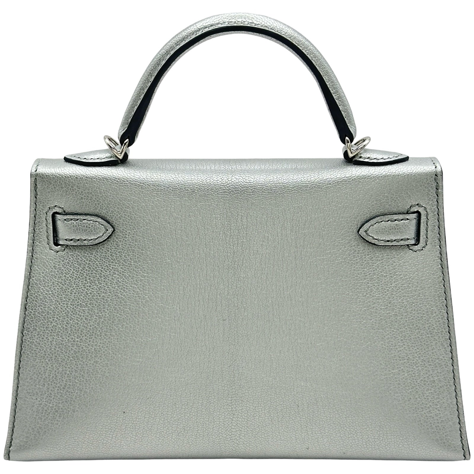 エルメス ロウリス ミニバック シルバー金具 ノベルティ エルメス HERMES ミニケリー2 K刻 アルジャン/シルバー金具 シェーブル