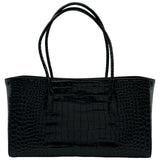 シャネル CHANEL スモールショッピングバッグ AS6243 ブラック/ゴールド金具 クロコエンボスカーフ レディース トートバッグ