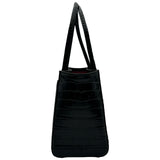 シャネル CHANEL スモールショッピングバッグ AS6243 ブラック/ゴールド金具 クロコエンボスカーフ レディース トートバッグ