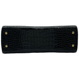 シャネル CHANEL スモールショッピングバッグ AS6243 ブラック/ゴールド金具 クロコエンボスカーフ レディース トートバッグ