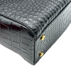 シャネル CHANEL スモールショッピングバッグ AS6243 ブラック/ゴールド金具 クロコエンボスカーフ レディース トートバッグ