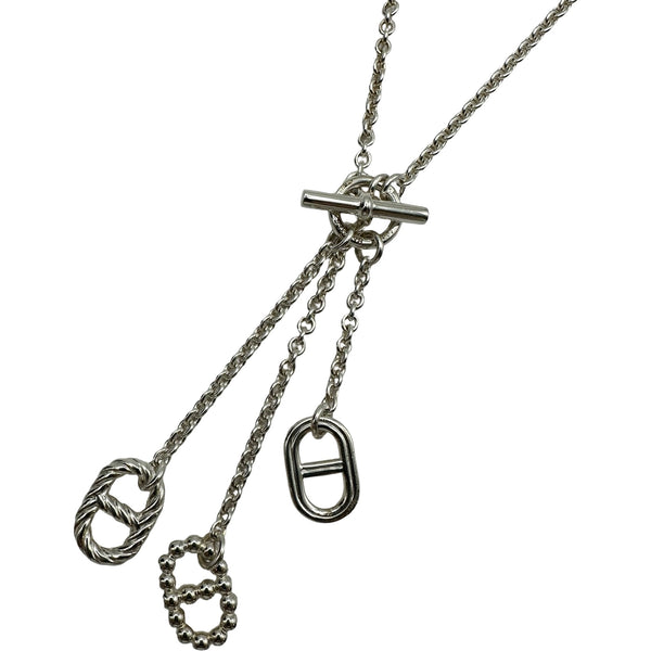 【極美品】エルメス　シェーヌダンクル パラードPM ピアス Ag925 エルメス HERMES シェーヌダンクル パラードPM シルバー Ag925