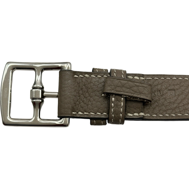 エルメス HERMES エトリヴィエール ベルト □O刻 エトゥープ/シルバー金具 トリヨン メンズ ベルト エルメス HERMES エトリヴィエール ベルト □O刻 エトゥープ/シルバー