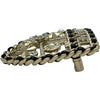 シャネル CHANEL ロゴエンブレムモチーフブローチ ブラック/ゴールド金具 メタル/パール/ラインストーン アクセサリー