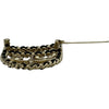 シャネル CHANEL ロゴエンブレムモチーフブローチ ブラック/ゴールド金具 メタル/パール/ラインストーン アクセサリー