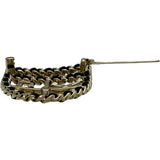 シャネル CHANEL ロゴエンブレムモチーフブローチ ブラック/ゴールド金具 メタル/パール/ラインストーン アクセサリー