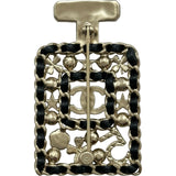 シャネル CHANEL ボトルモチーフブローチ ブラック/ゴールド金具 メタル/パール/ラインストーン アクセサリー