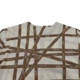 エルメス HERMES ボルデュック総柄トップス ブラウン コットン レディース 長袖Ｔシャツ