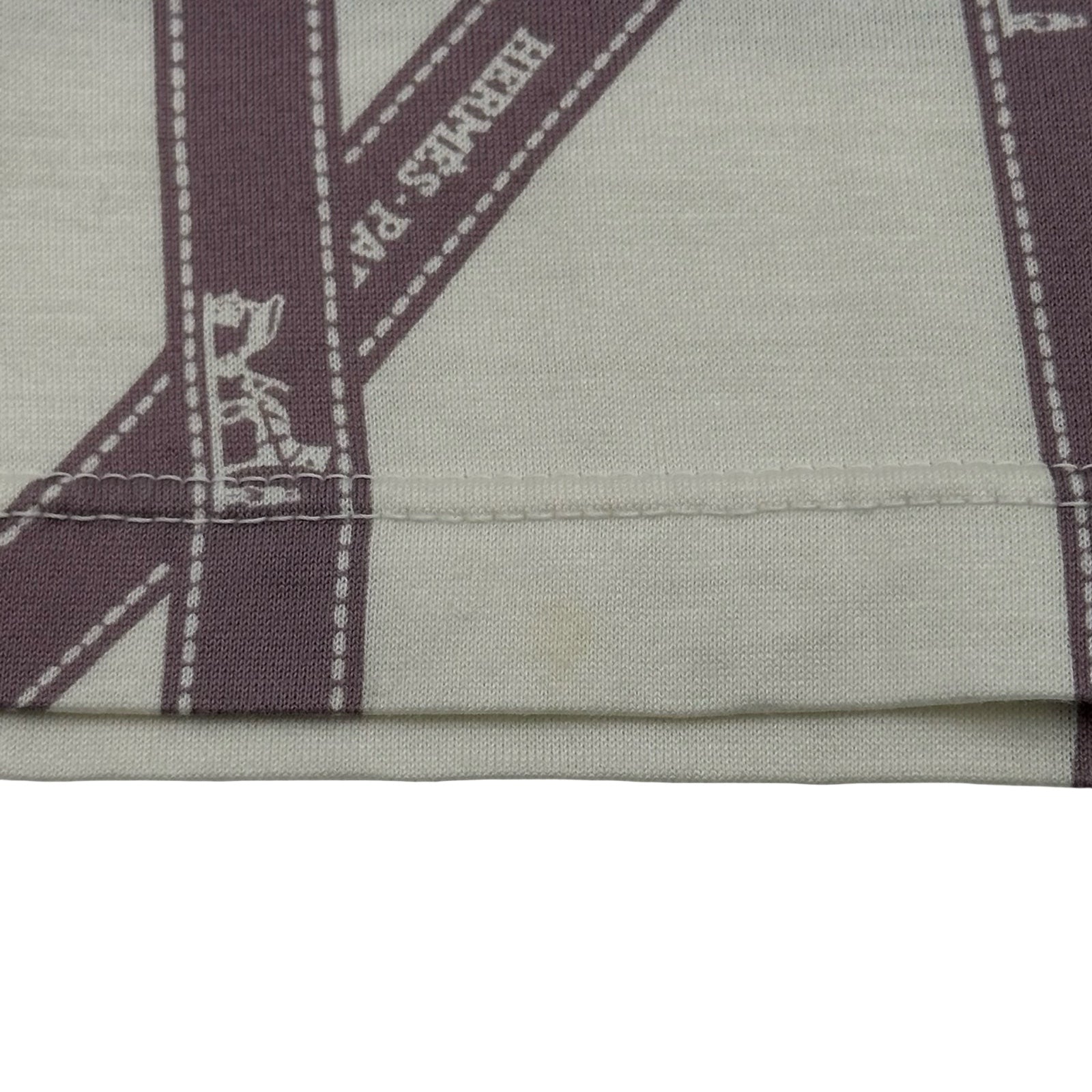 エルメス HERMES ボルデュック総柄トップス パープル コットン レディース 長袖Ｔシャツ HERMES - エルメス HERMES ボルデュック総柄トップス パープル