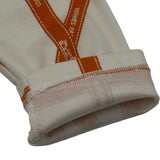 エルメス HERMES ボルデュック総柄トップス オレンジ コットン レディース 長袖Ｔシャツ