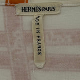 エルメス HERMES ボルデュック総柄トップス オレンジ コットン レディース 長袖Ｔシャツ