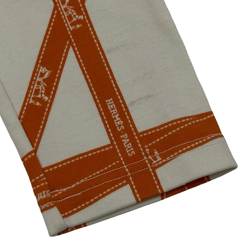 エルメス HERMES ボルデュック総柄トップス ブラウン コットン レディース 長袖Ｔシャツ HERMES - エルメス HERMES ボルデュック総柄トップス ブラウン