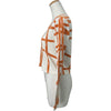 エルメス HERMES ボルデュック総柄トップス オレンジ コットン レディース 長袖Ｔシャツ