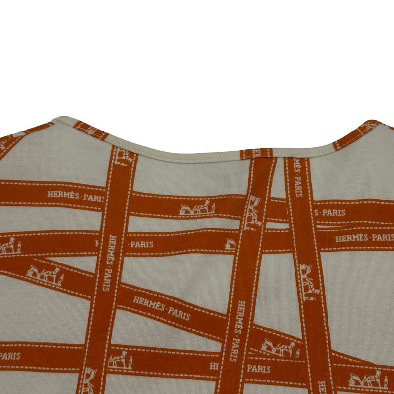 エルメス HERMES ボルデュック長袖Tシャツ オレンジ コットン レディース 長袖Ｔシャツ HERMES - エルメス HERMES ボルデュック長袖Tシャツ オレンジ コットン