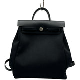 エルメス HERMES エールバッグジップアドPM Z刻 ブラック/シルバー金具 トワル/ハンター レディース リュック・デイパック