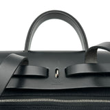エルメス HERMES エールバッグジップアドPM Z刻 ブラック/シルバー金具 トワル/ハンター レディース リュック・デイパック