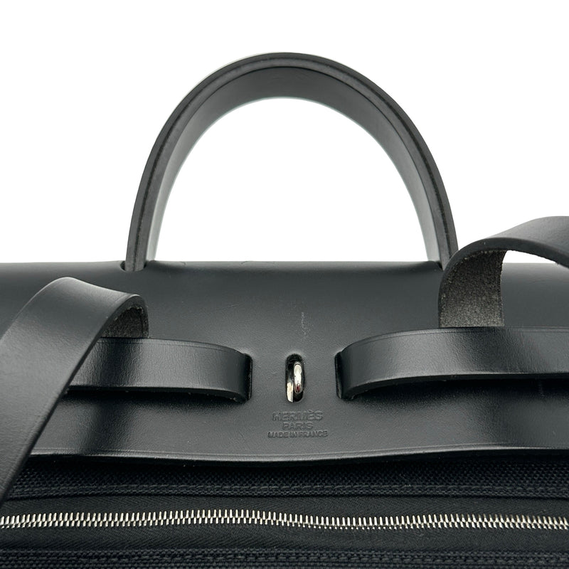 エルメス エールバッグ エルメス HERMES エールバッグジップアドPM Z刻 ブラック/シルバー金具