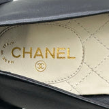 シャネル CHANEL カメリアモチーフヒールパンプス G30255 ブラック レザー レディース パンプス