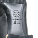シャネル CHANEL カメリアモチーフヒールパンプス G30255 ブラック レザー レディース パンプス