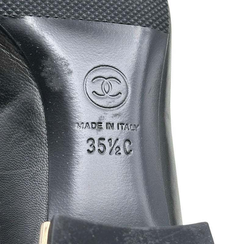 シャネル CHANEL カメリアモチーフヒールパンプス G30255 ブラック